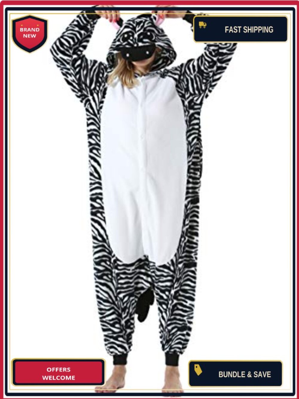 Adult Giraffe Onesie Pajamas Cosplay Halloween Costume Polar Fleece